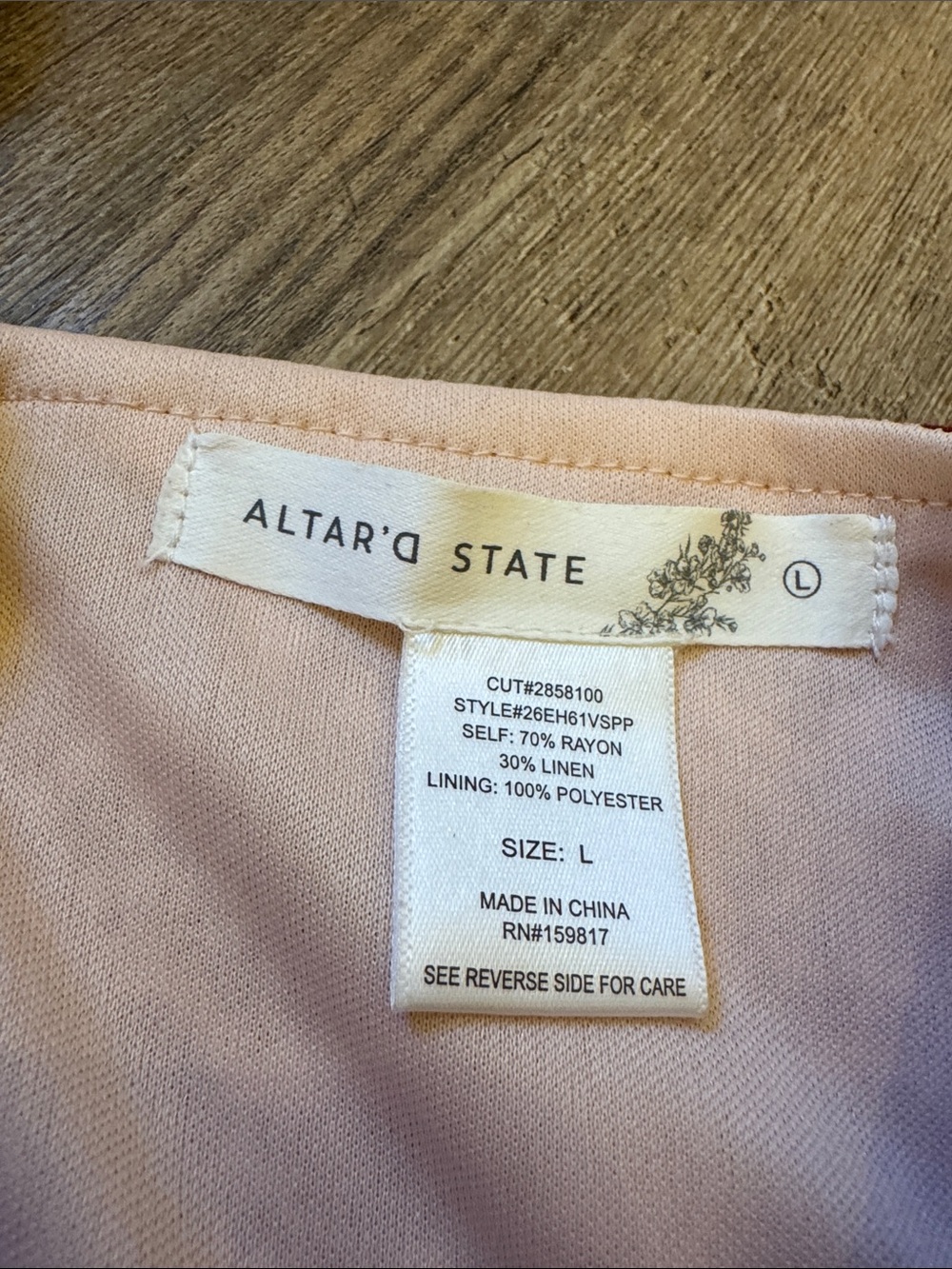 Altar'd State Rust-Red Floral Ruffle-Strap Dress - Picture 2 of 4